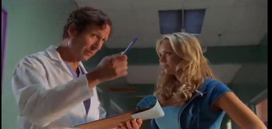 Laura Vandervoort in Smallville...playing benign doctor roles can sometimes have surprising perks!