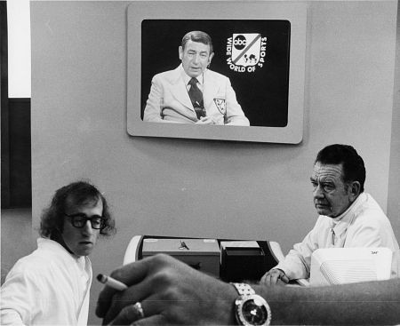 DON KEEFER with WOODY ALLEN in SLEEPER (on screen - Howard Cosell)