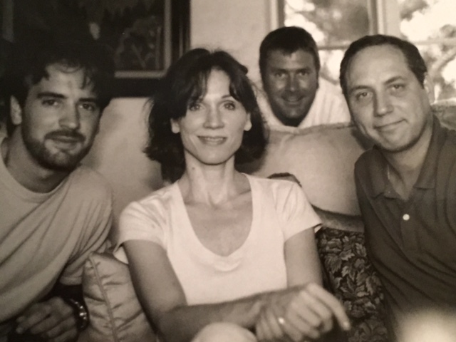 Producer Wayne Keeley and Co-Producer James Scura with Marilu Henner on set of 