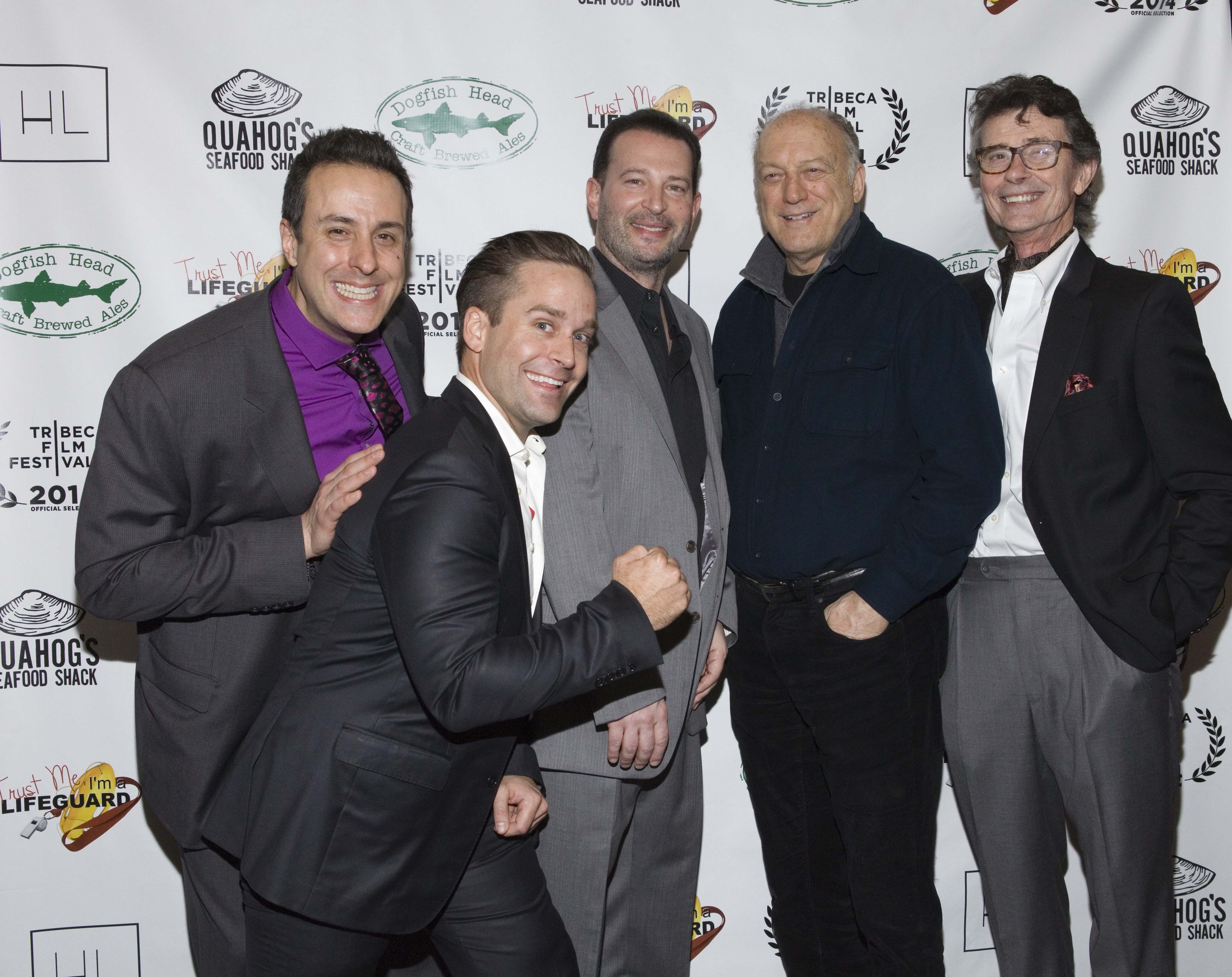 Christian Keiber with fellow actors: John Doman, Robert John Keiber, Tyler Hollinger, & director Tony Glazer at the Tribeca World Premiere of their film, 