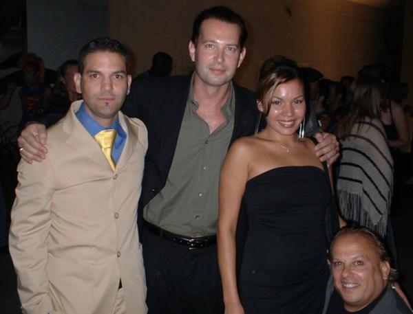 Christian Keiber with Guillermo Diaz, Jessica Lugo, & Arturo Gil at the Hollywood Arclight premier of their film 