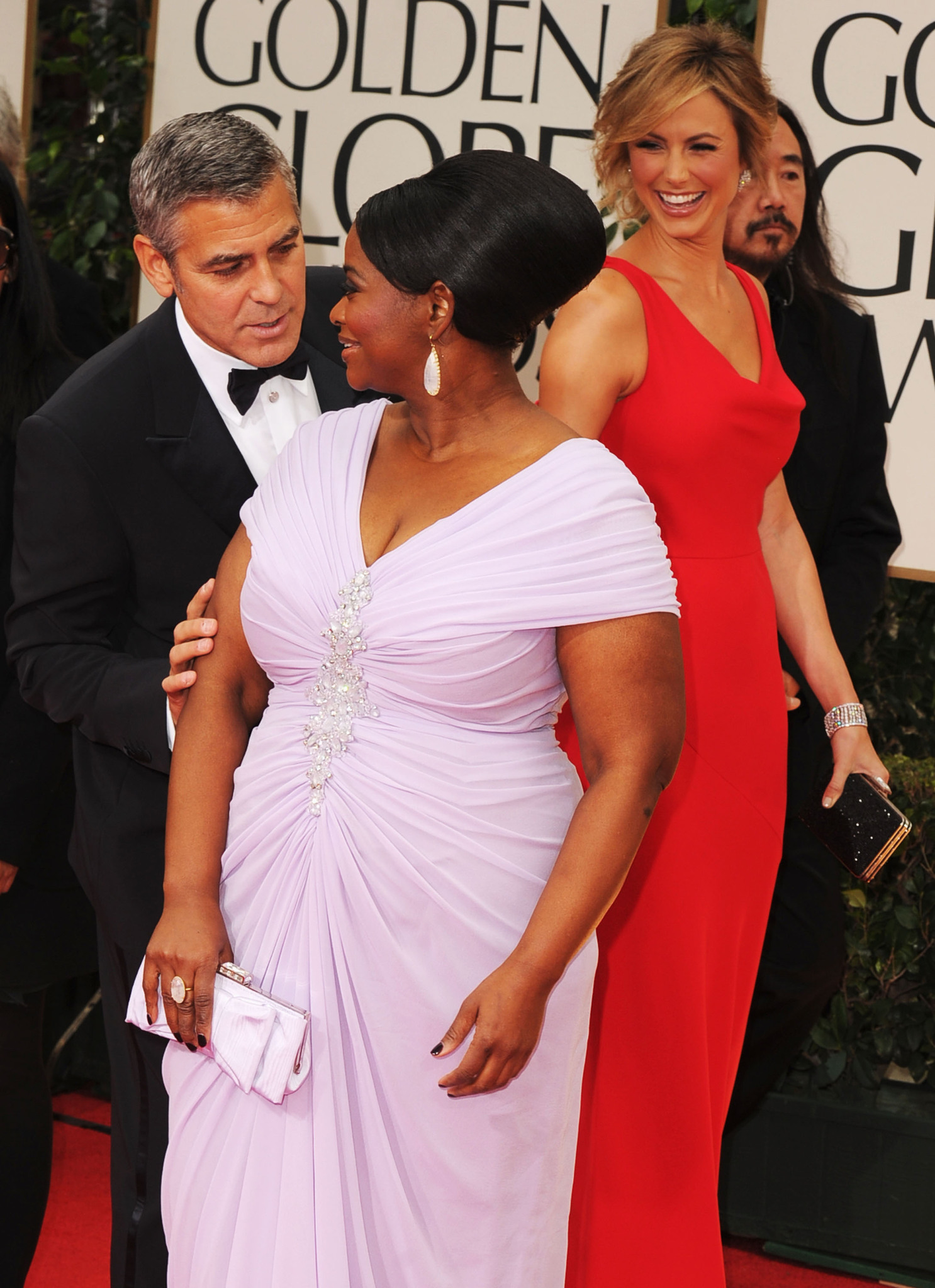 George Clooney, Stacy Keibler and Octavia Spencer