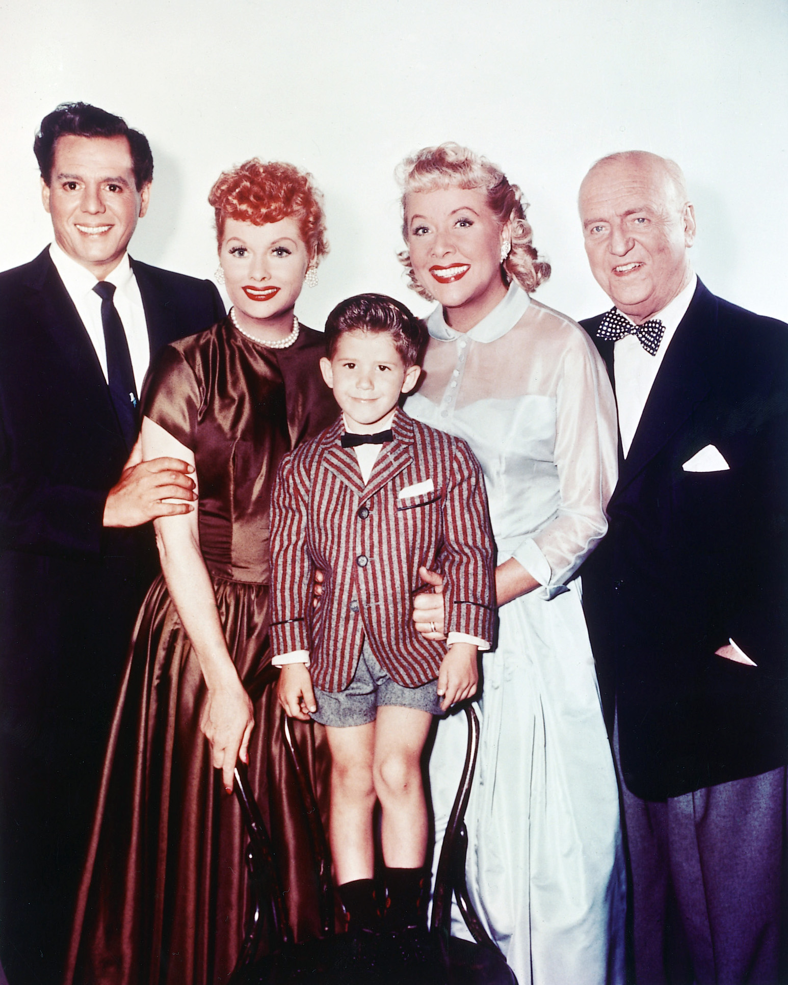 Still of Lucille Ball, Desi Arnaz Jr., William Frawley, Richard Keith and Vivian Vance in I Love Lucy (1951)