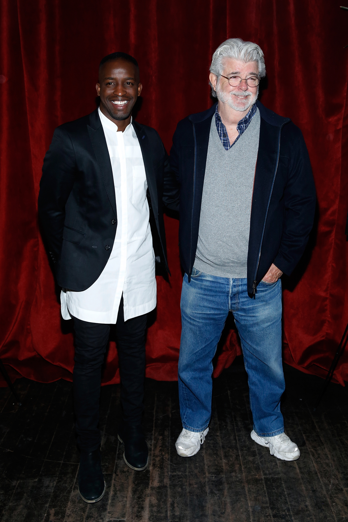 George Lucas and Elijah Kelley at event of Strange Magic (2015)