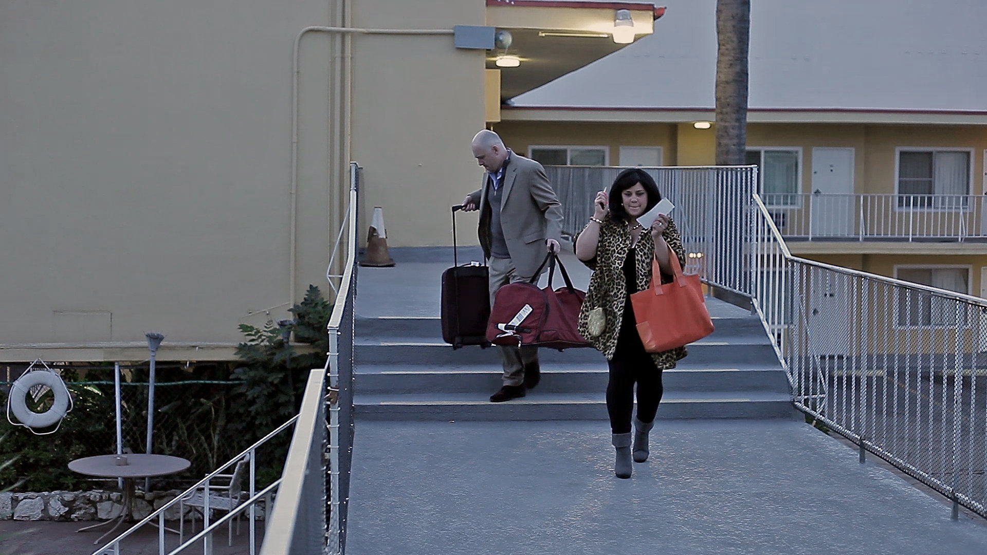 Still of Amy Kelly and Phil Leirness in West Hollywood Motel