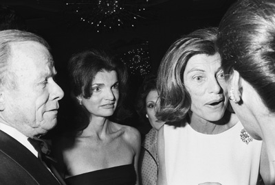 Eunice Kennedy Shriver, Bill Walton and Jacqueline Kennedy at a fashion show to benefit the Special Olympics