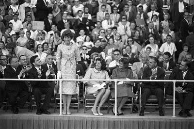 Eunice Kennedy Shriver and Patricia Kennedy Lawford at the Democratic National Convention