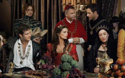 Gabrielle Anwar, Sam Neill, Jeremy Northam, Callum Blue and Maria Doyle Kennedy in The Tudors (2007)