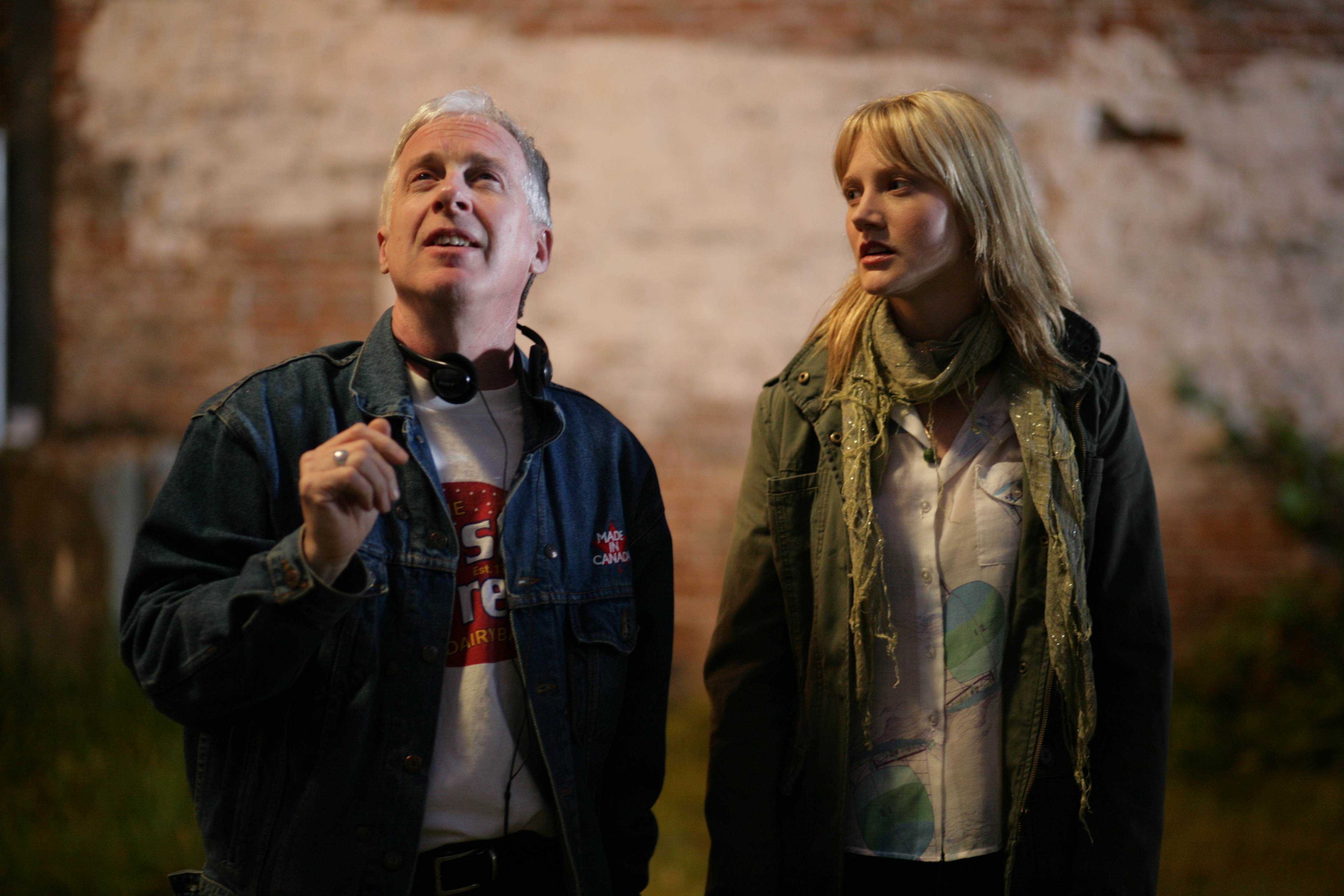 Michael Kennedy directs Sonja Bennett on the set of 