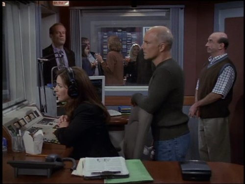 Still of Kelsey Grammer, Peri Gilpin, Dan Butler and Patrick Kerr in Frasier (1993)