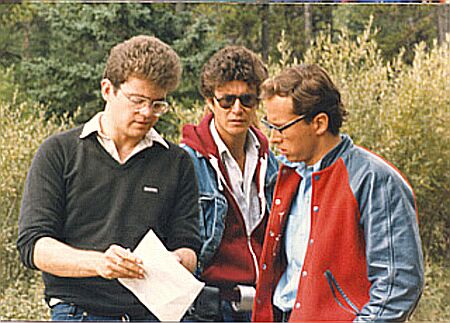 David Winning directing first feature Storm (1987) with Michael Kevis and David Palffy