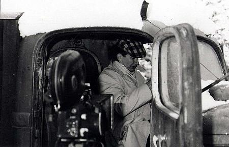 Filming new scenes for Storm. Calgary, Canada. January 1987 and minus 40. Michael Kevis as Young Stanley.