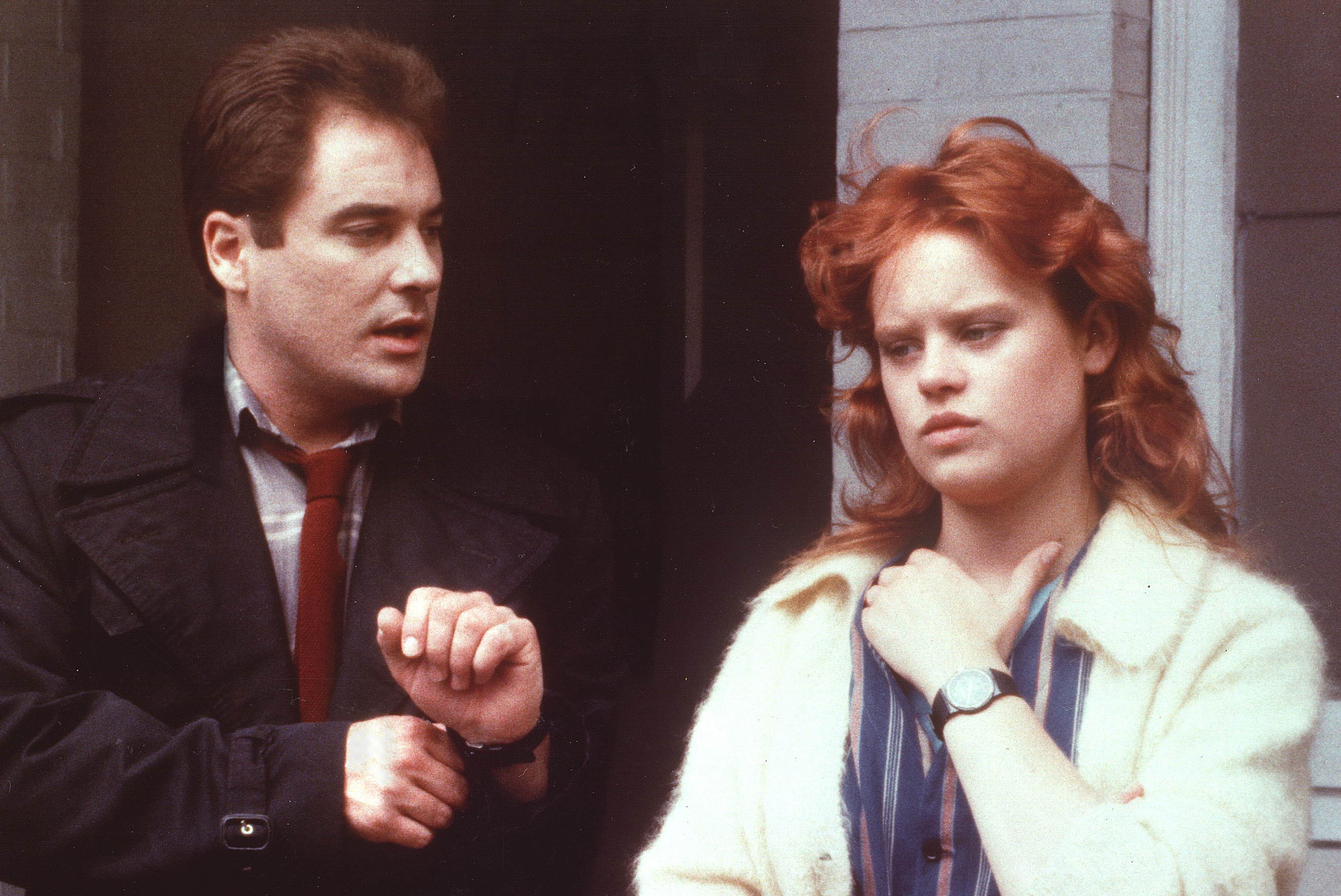 Still from MULL (1989) - Jeremy Kewley as Dr Graham, Nadine Garner as Phoebe Mullens.