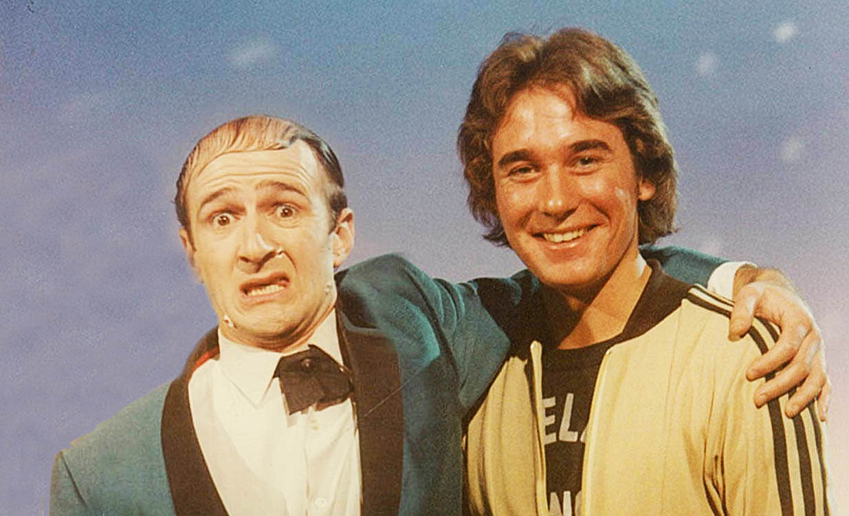 Norman Gunston (Garry McDonald) with Jeremy Kewley