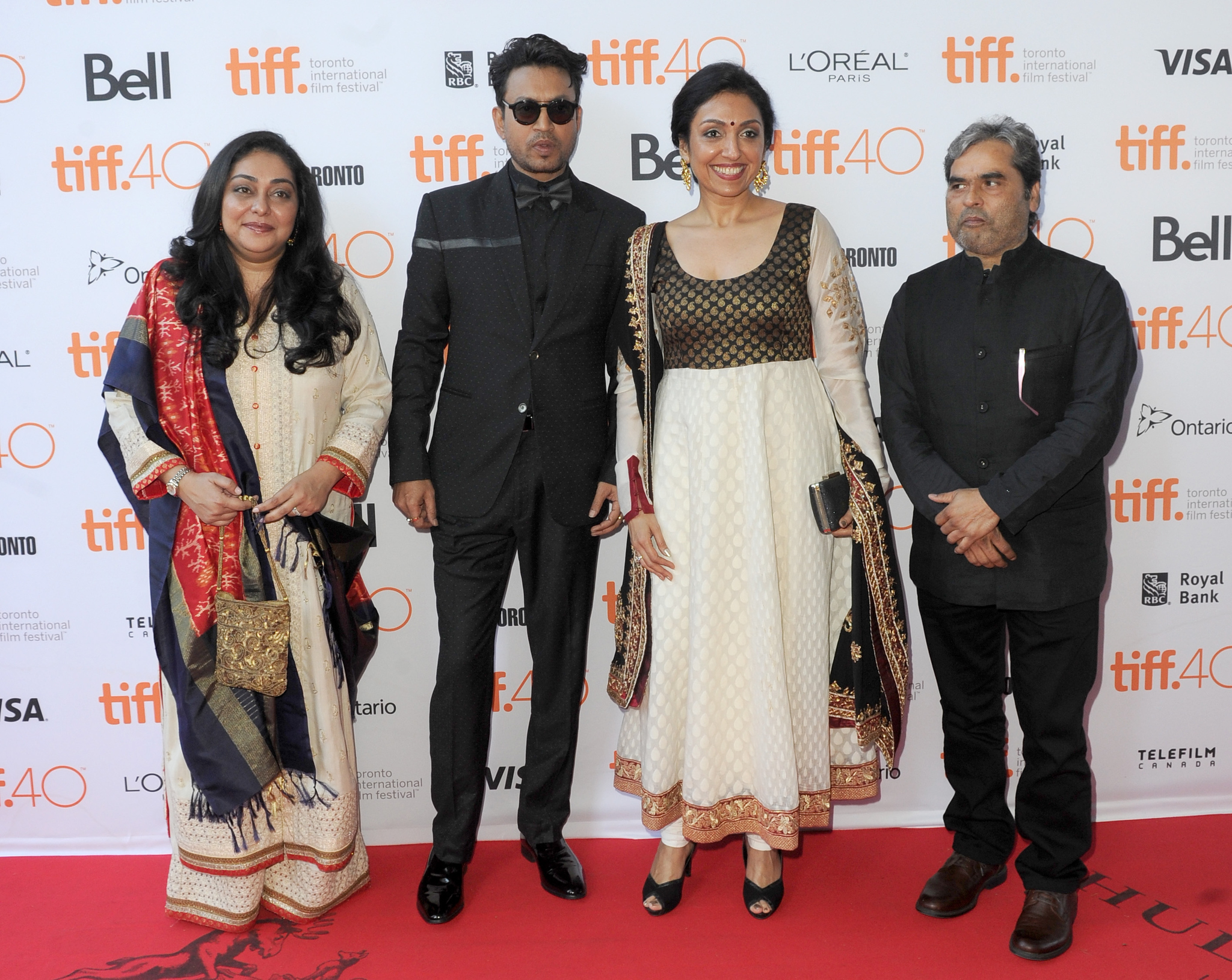 Vishal Bhardwaj, Irrfan Khan, Meghna Gulzar and Priti Shahani at event of Talvar (2015)