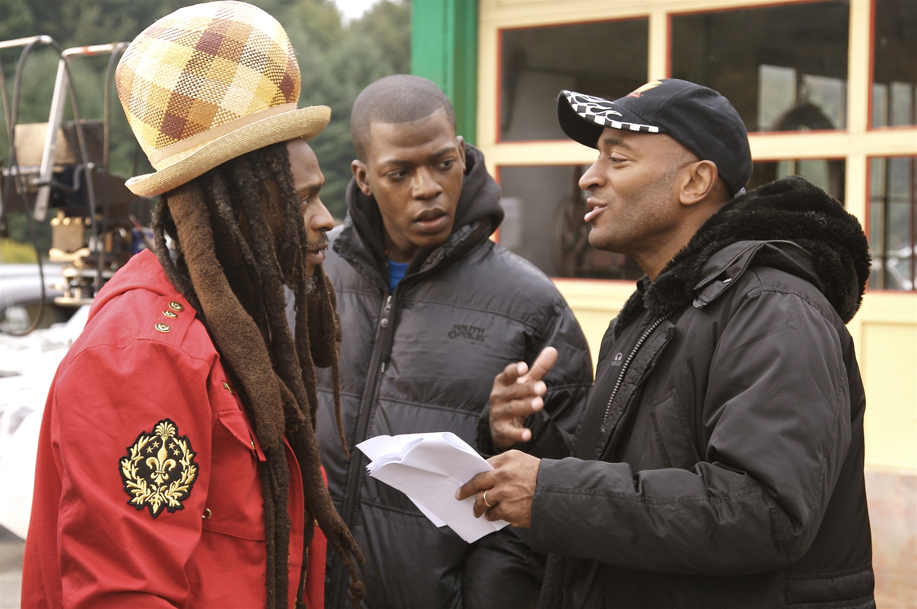 David Hinds and Cedric Sanders with Director Mustapha Khan