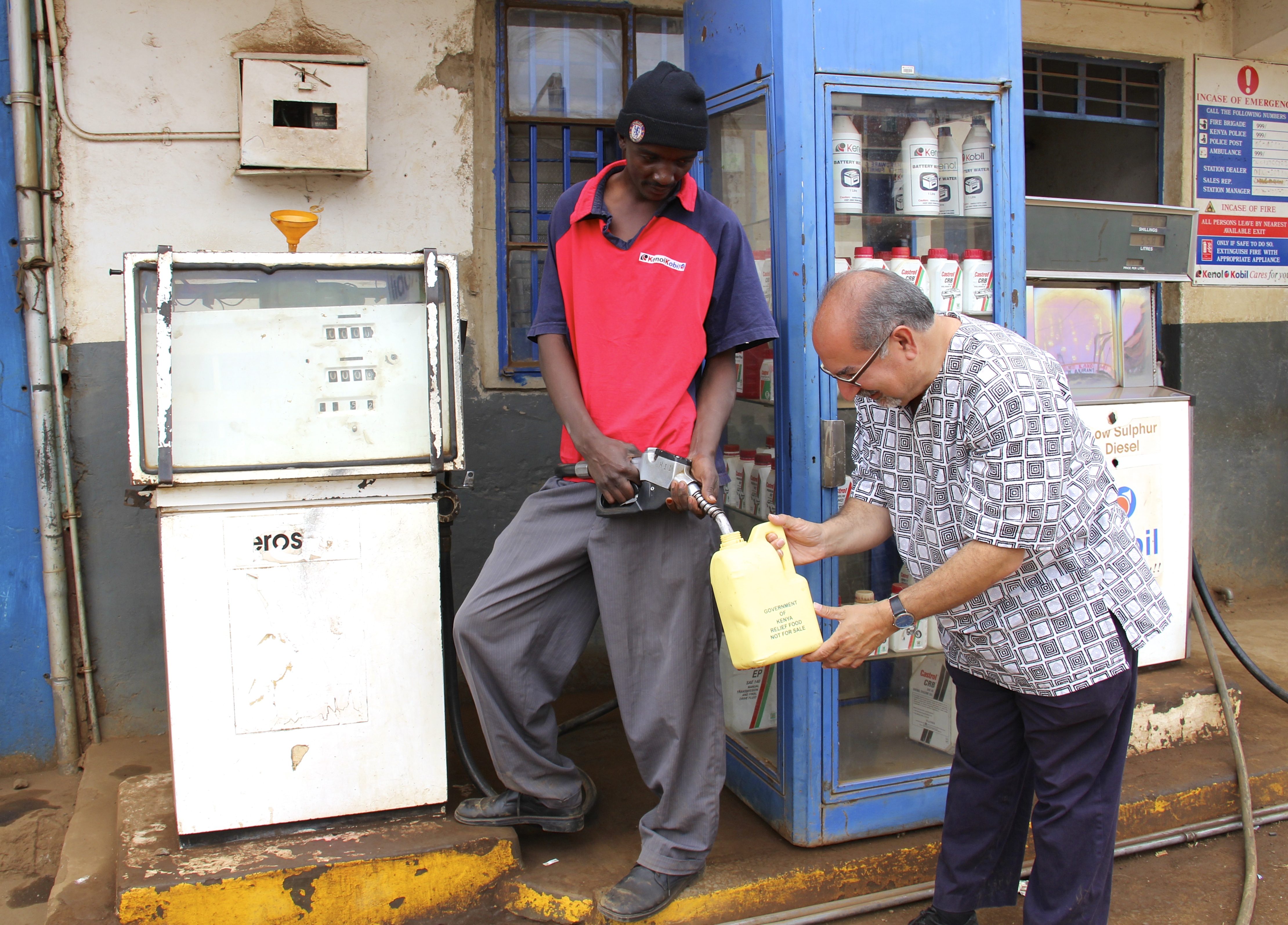Buying kerosene in Kenya for the Solar Campaign