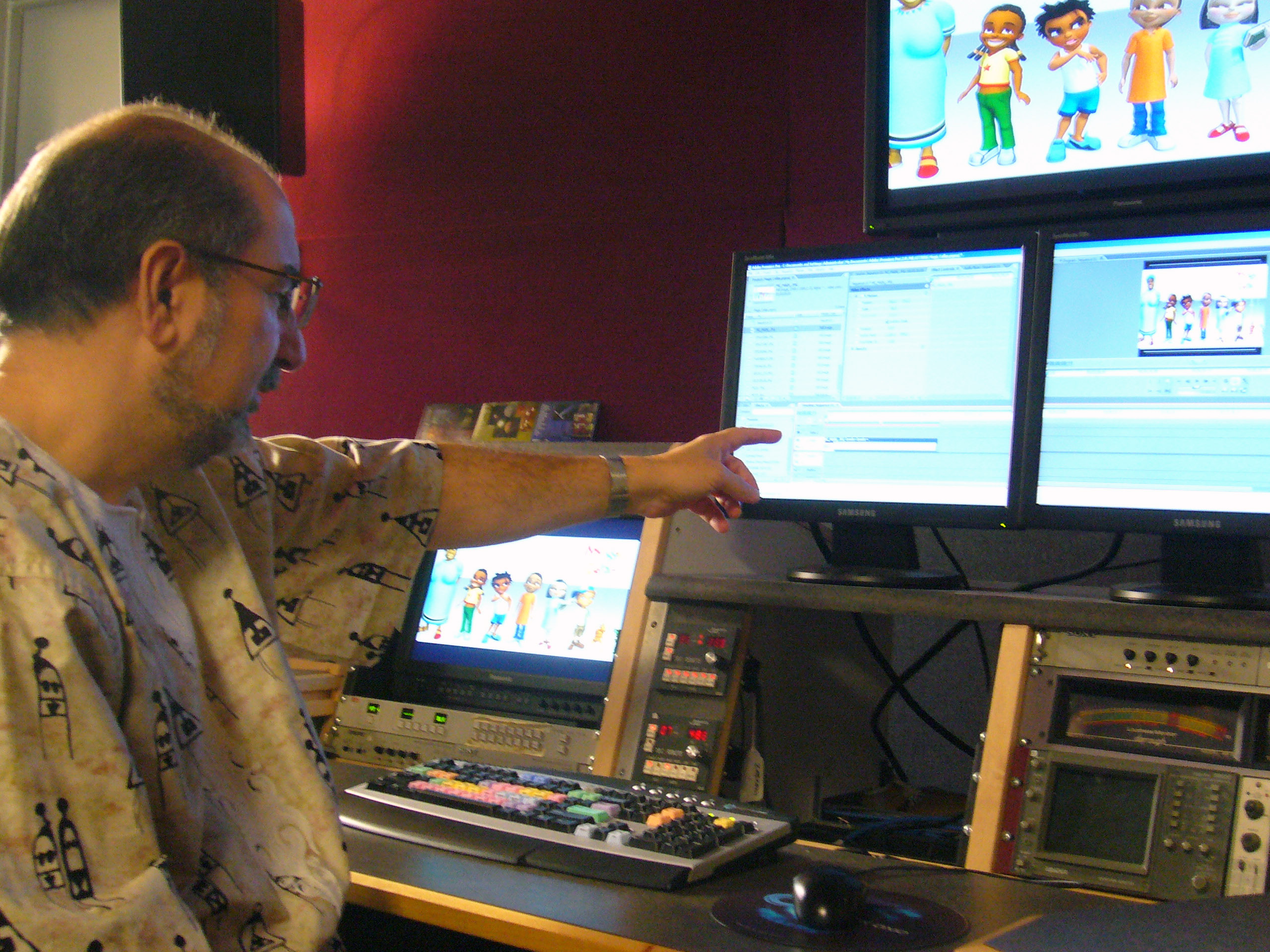 Firdaus Kharas directing the television series Magic Cellar Africa's first 3D animated series