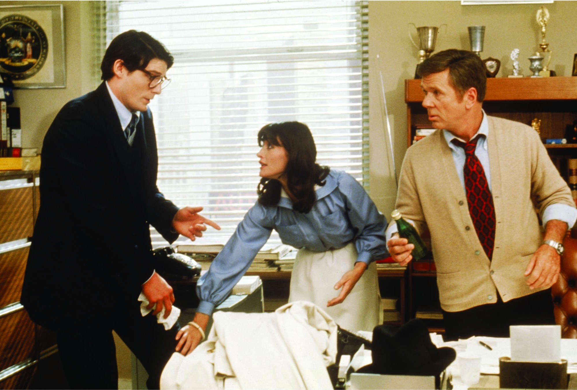 Still of Christopher Reeve, Jackie Cooper and Margot Kidder in Superman (1978)
