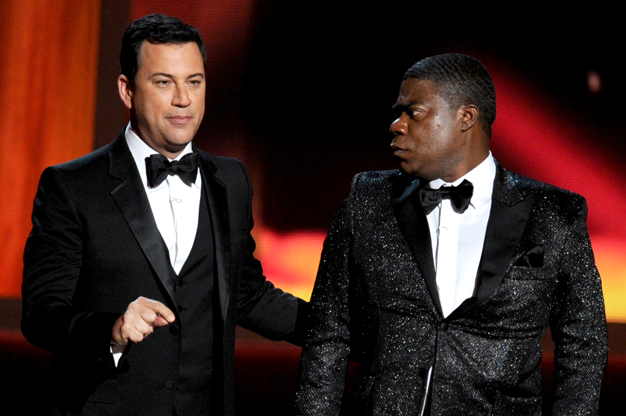 Jimmy Kimmel and Tracy Morgan at event of The 64th Primetime Emmy Awards (2012)