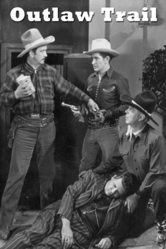 Hoot Gibson, Charles King and Bob Steele in Outlaw Trail (1944)