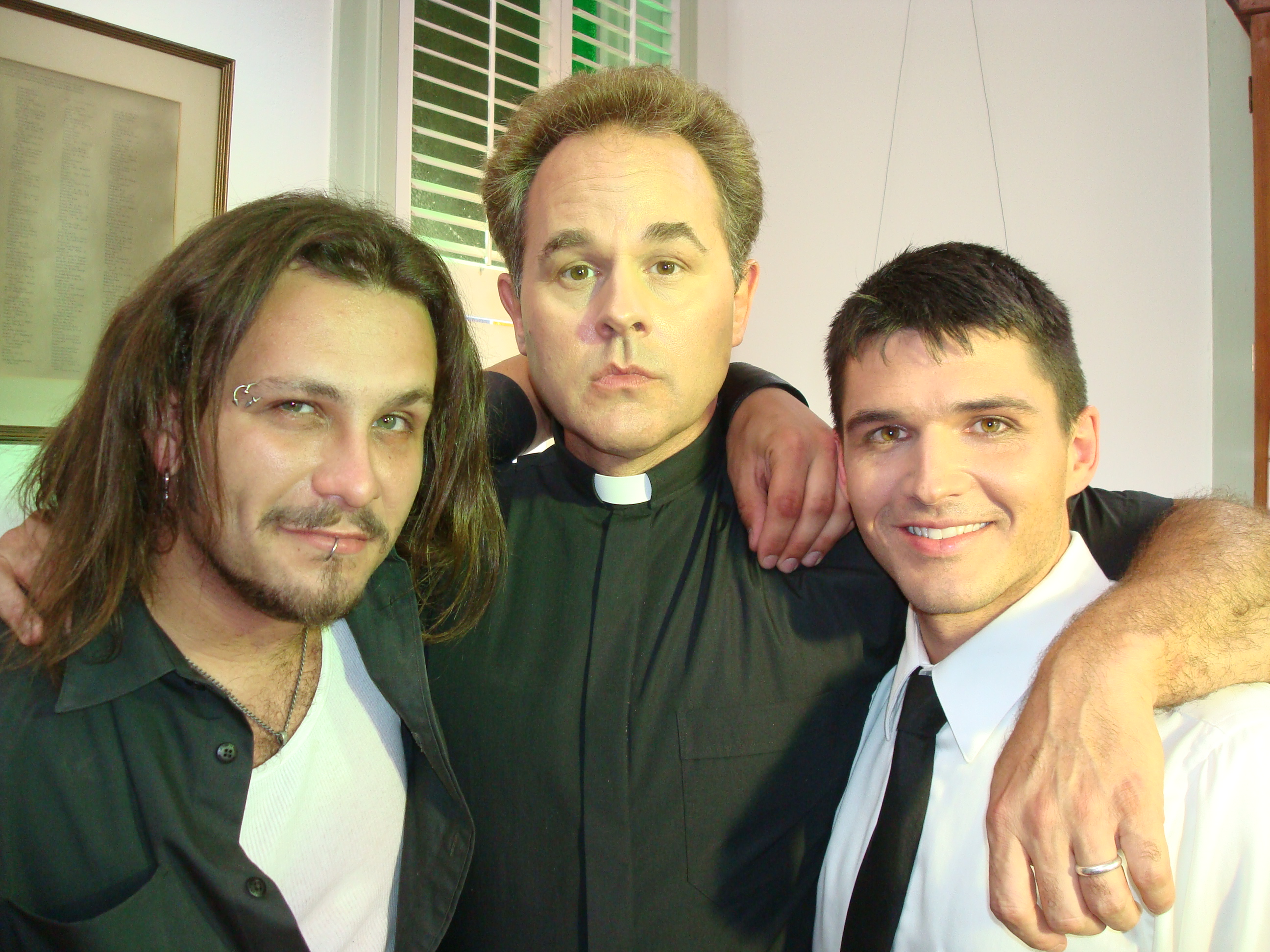 Ike Duncan, Chris Kinkade and Russell Quinn from the set of 
