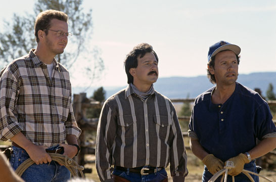 Billy Crystal, Bruno Kirby and Daniel Stern in City Slickers (1991)