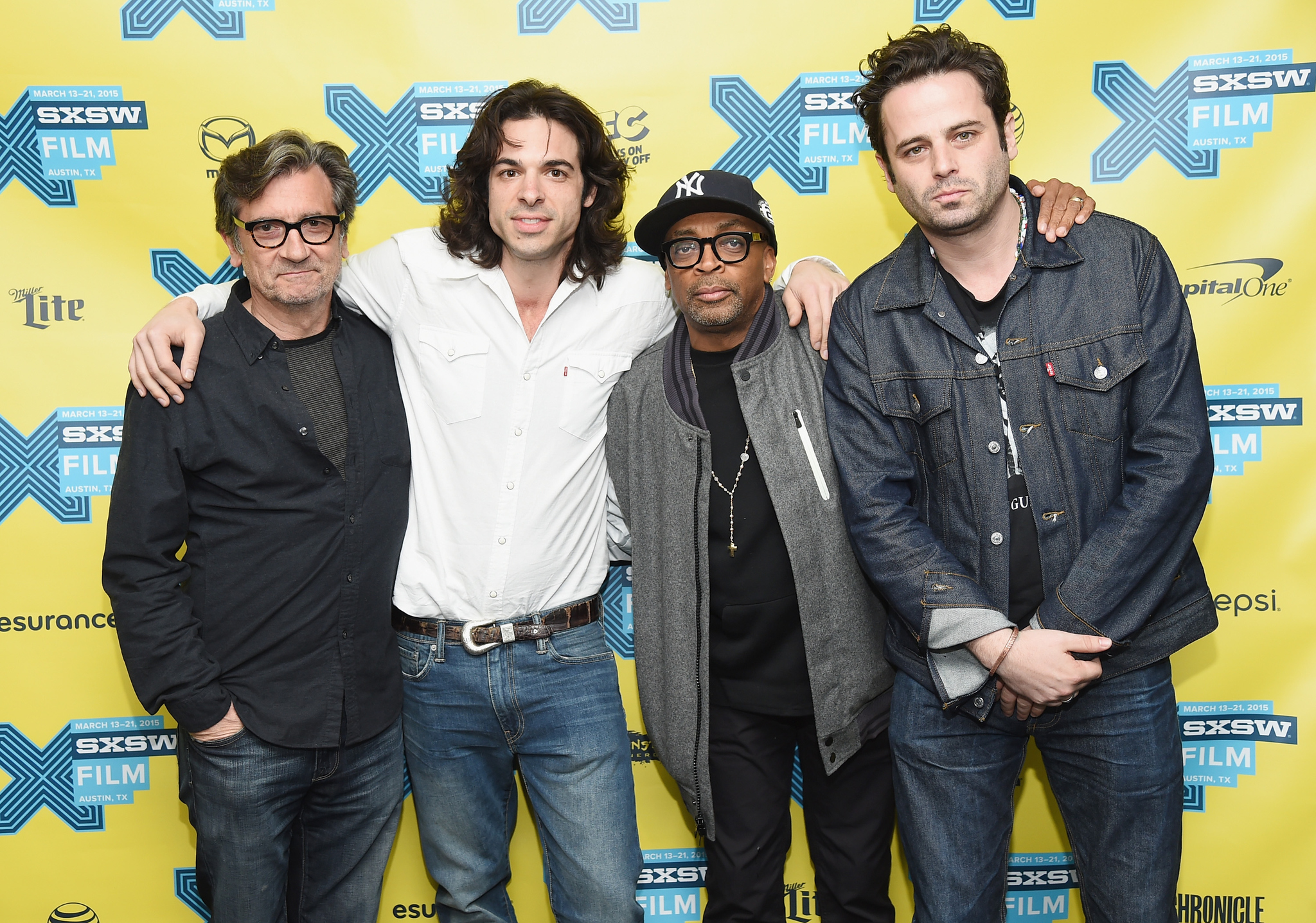 Spike Lee, Griffin Dunne, Luke Kirby and Paul Dalio at event of Mania Days (2015)