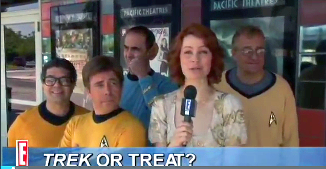 Steven Kirk as a fanboy version of Star Trek's Captain Kirk in 