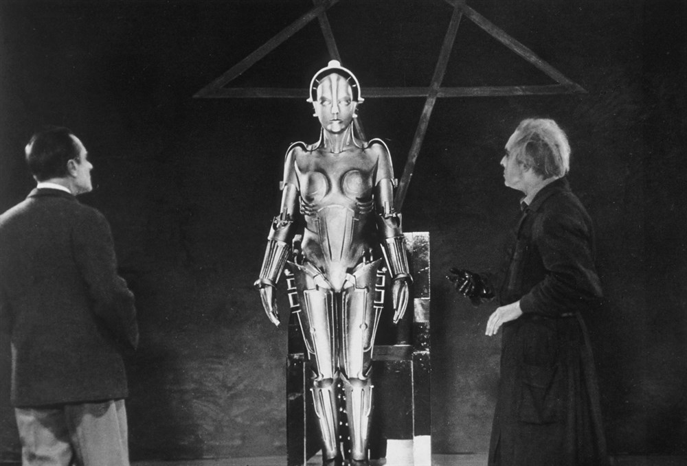 Still of Alfred Abel and Rudolf Klein-Rogge in Metropolis (1927)