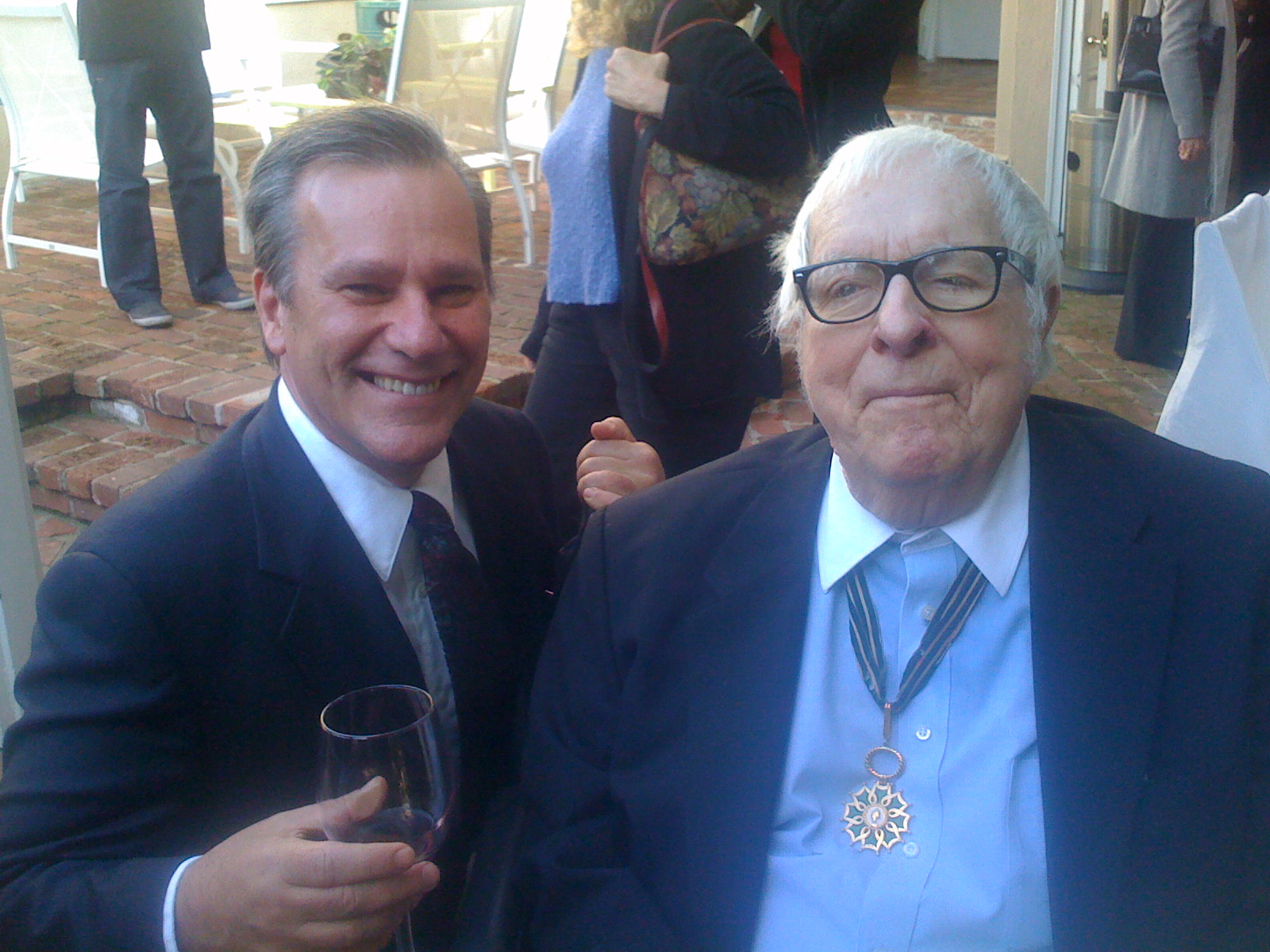 With Ray Bradbury at the French Consulate party