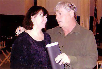 Carol Kline and Robert Morse in rehearsal for TAKE ME ALONG