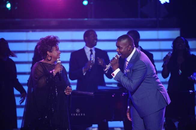 Still of Gladys Knight and Jacob Lusk in American Idol: The Search for a Superstar (2002)