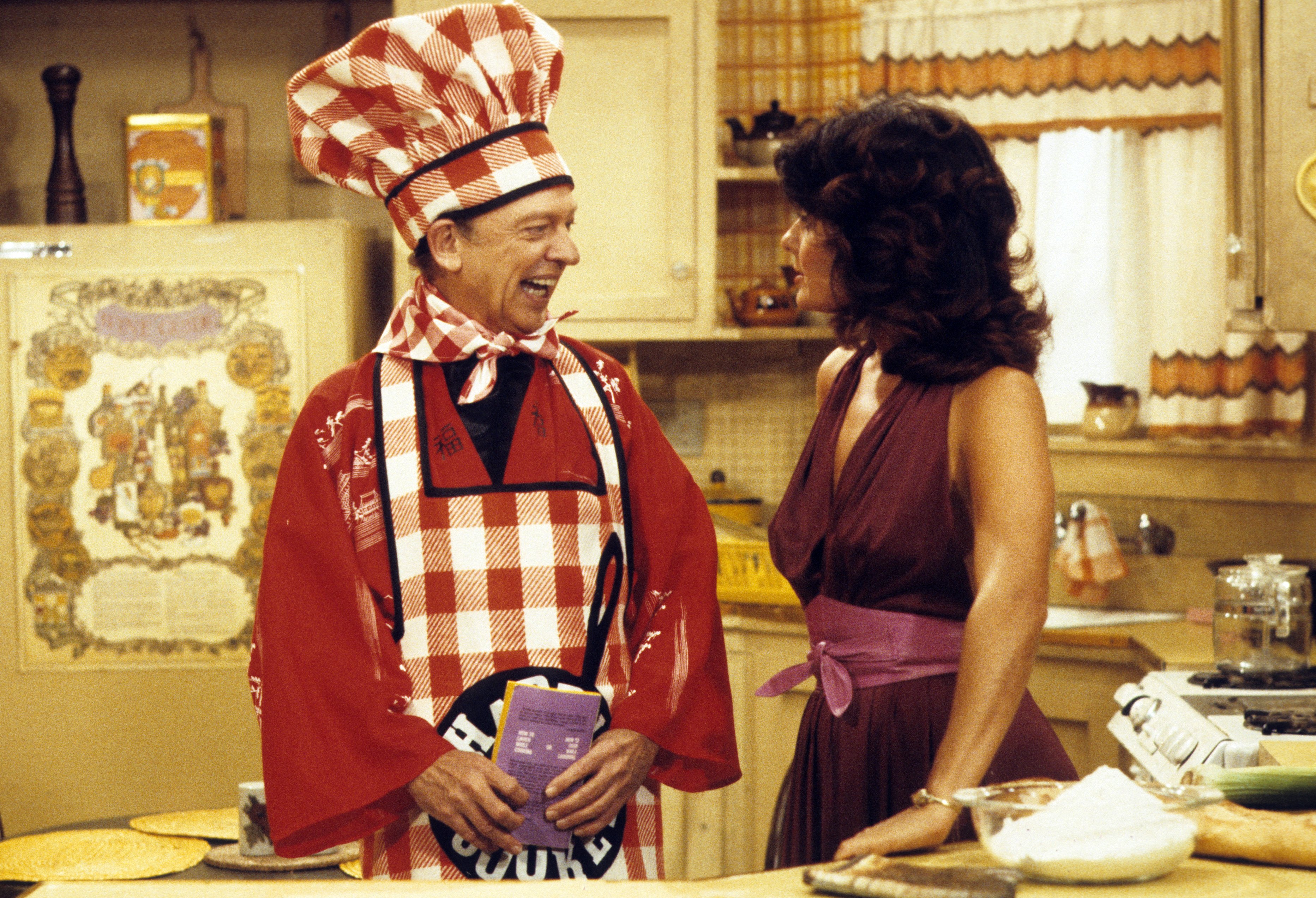 Still of Livia Ginise and Don Knotts in Three's Company (1977)