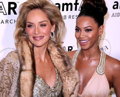 Sharon Stone and Beyoncé Knowles