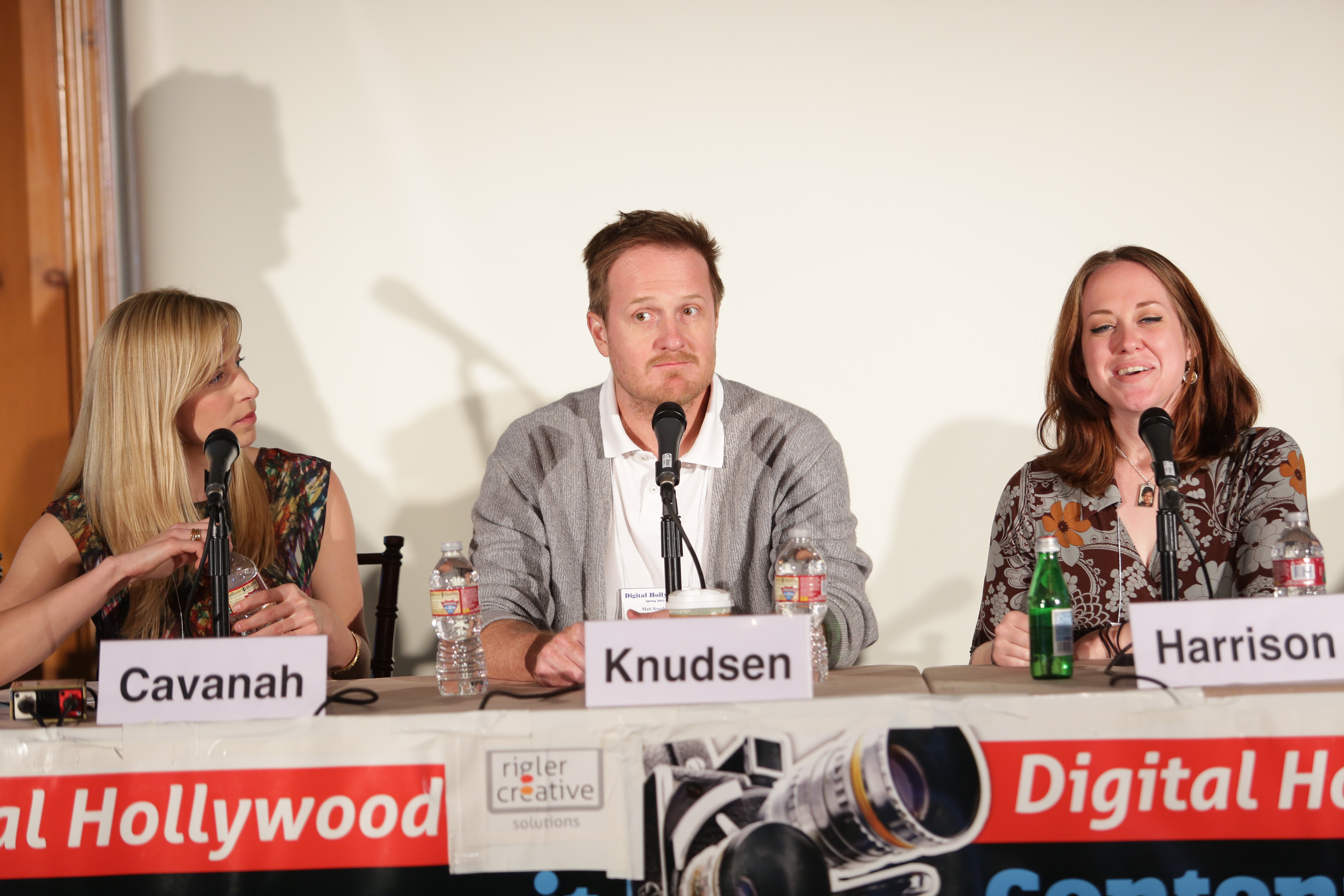 Avery Cavanaugh, Matt Knudsen and Julia Harrison speak at the Digital Hollywood Conference