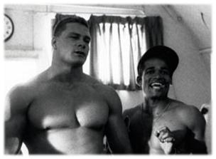 Peter Koch starring with Mario Van Peebles in Heartbreak Ridge