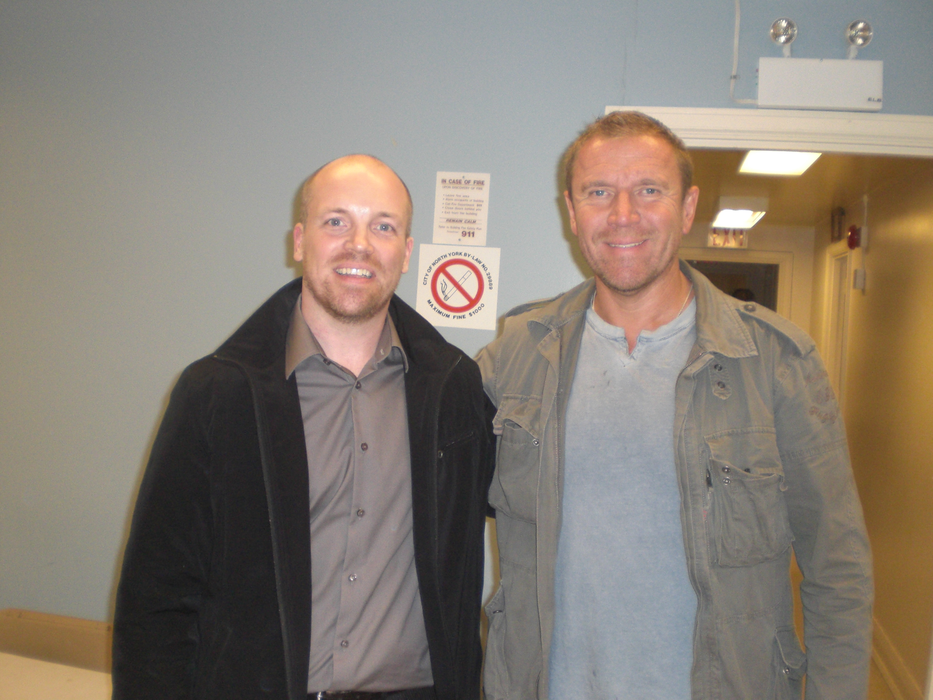 On the set of Covert Affairs with director Renny Harlin