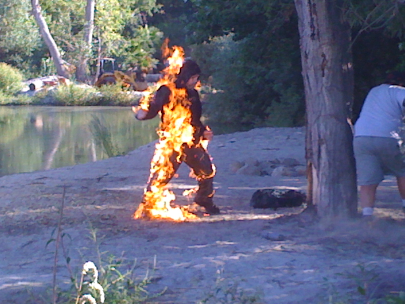3/4 Fire Burn on a TV series. 'I only smoke when I'm on Fire!'