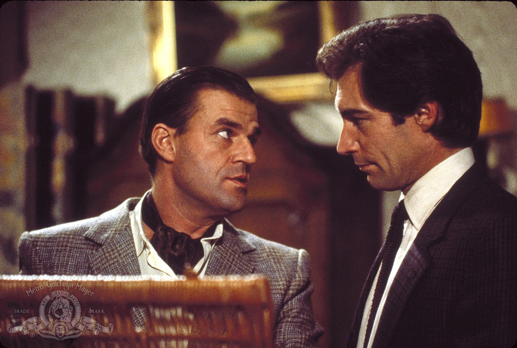 Still of Timothy Dalton and Jeroen Krabbé in I dienos sviesa (1987)