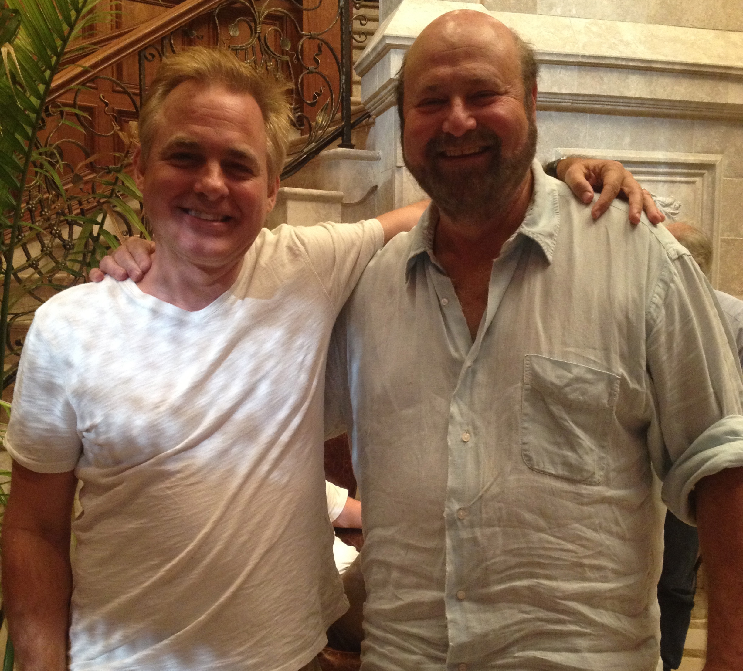 Grant and Rob reiner on the set of And So It Goes