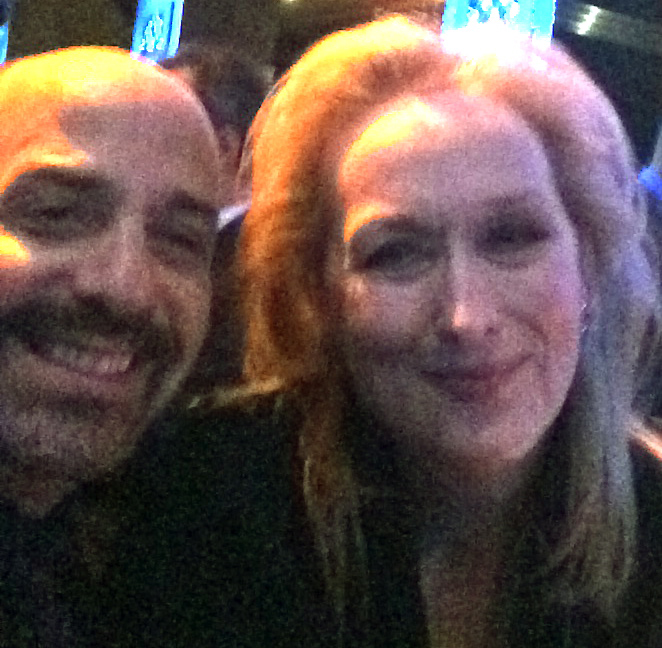 With Meryl Streep at the Opening of INTO THE WOODS. I was her vocal coach and taught her the role.