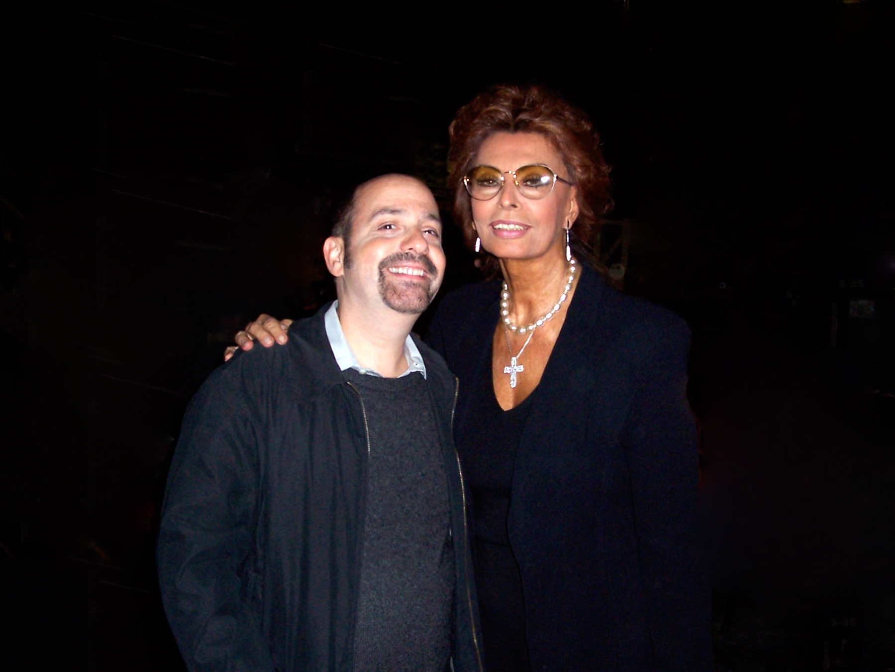 David Krane with Sophia Loren during rehearsals for NINE.