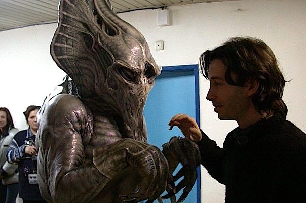 Ronald Krauss on the set of Alien Hunter