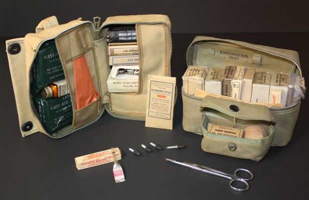 Medical kit put together for the aircraft action on 