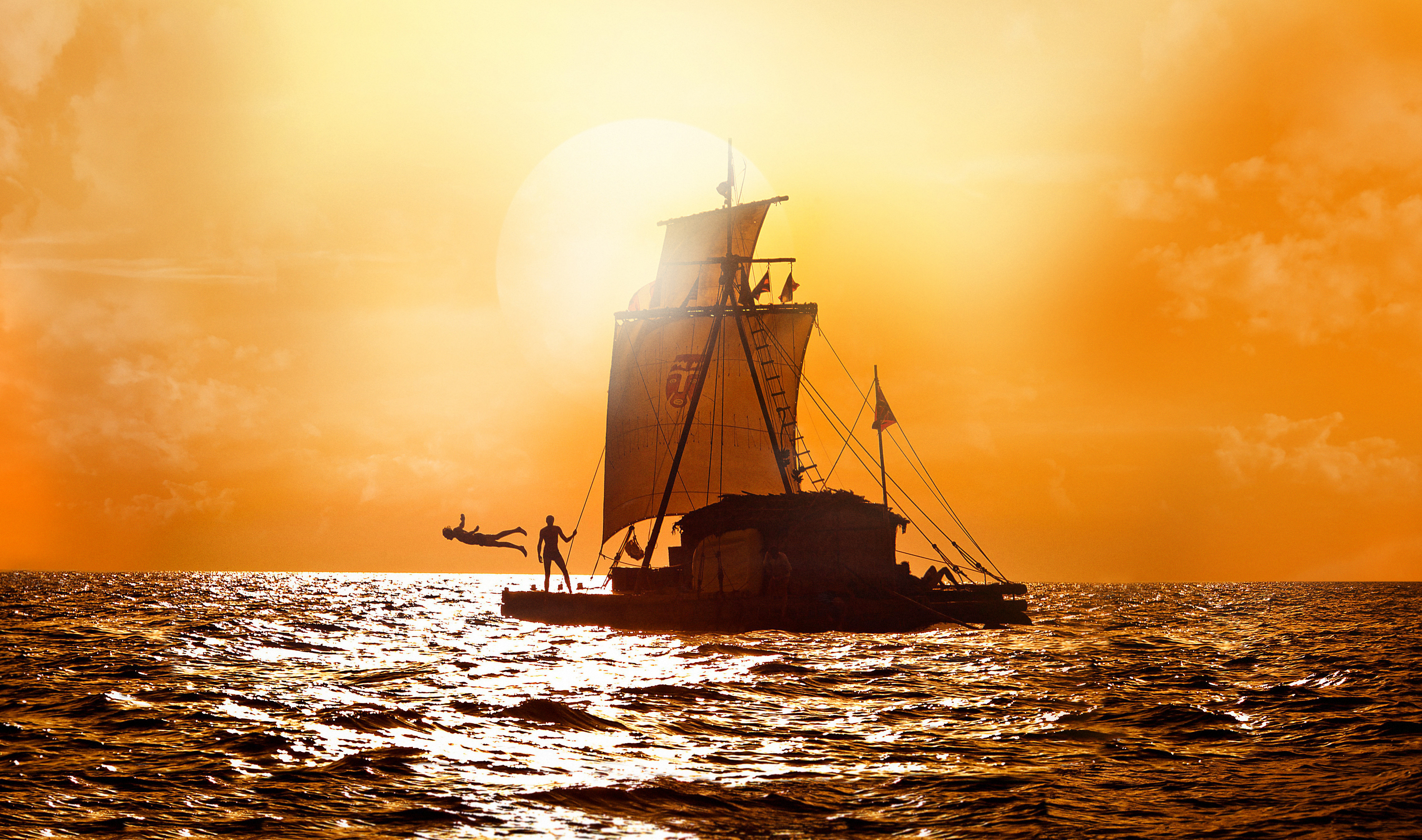 Still of Anders Baasmo Christiansen, Gustaf Skarsgård, Joachim Rønning, Espen Sandberg, Pål Sverre Hagen, Jakob Oftebro, Odd Magnus Williamson and Tobias Santelmann in Kon-Tiki (2012)