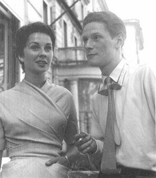 Fred R. Krug with Jean Simmons at Locarno Film Festival
