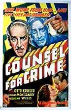 Julie Bishop, Otto Kruger and Douglass Montgomery in Counsel for Crime (1937)