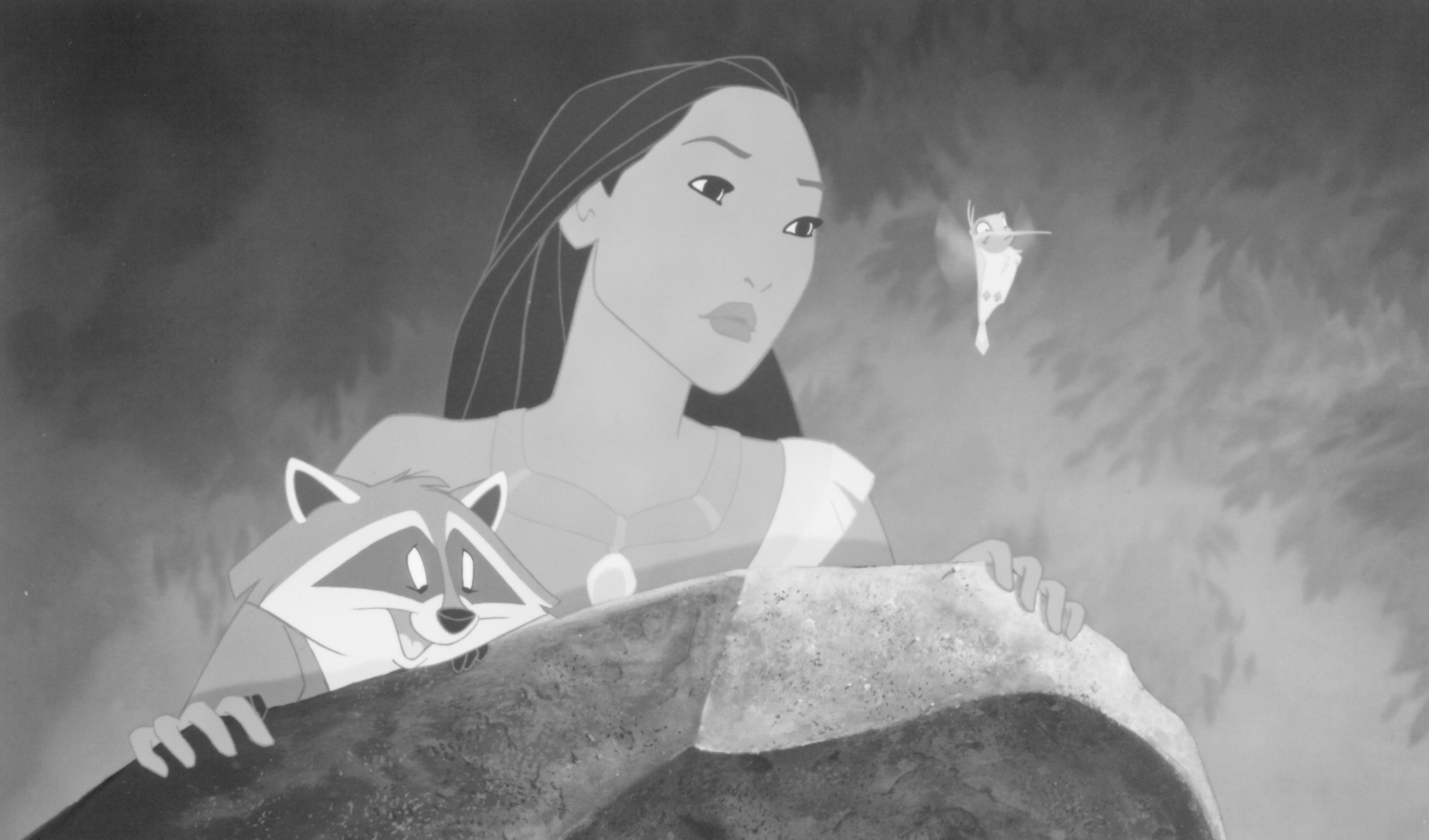 Still of Irene Bedard and Judy Kuhn in Pocahontas (1995)