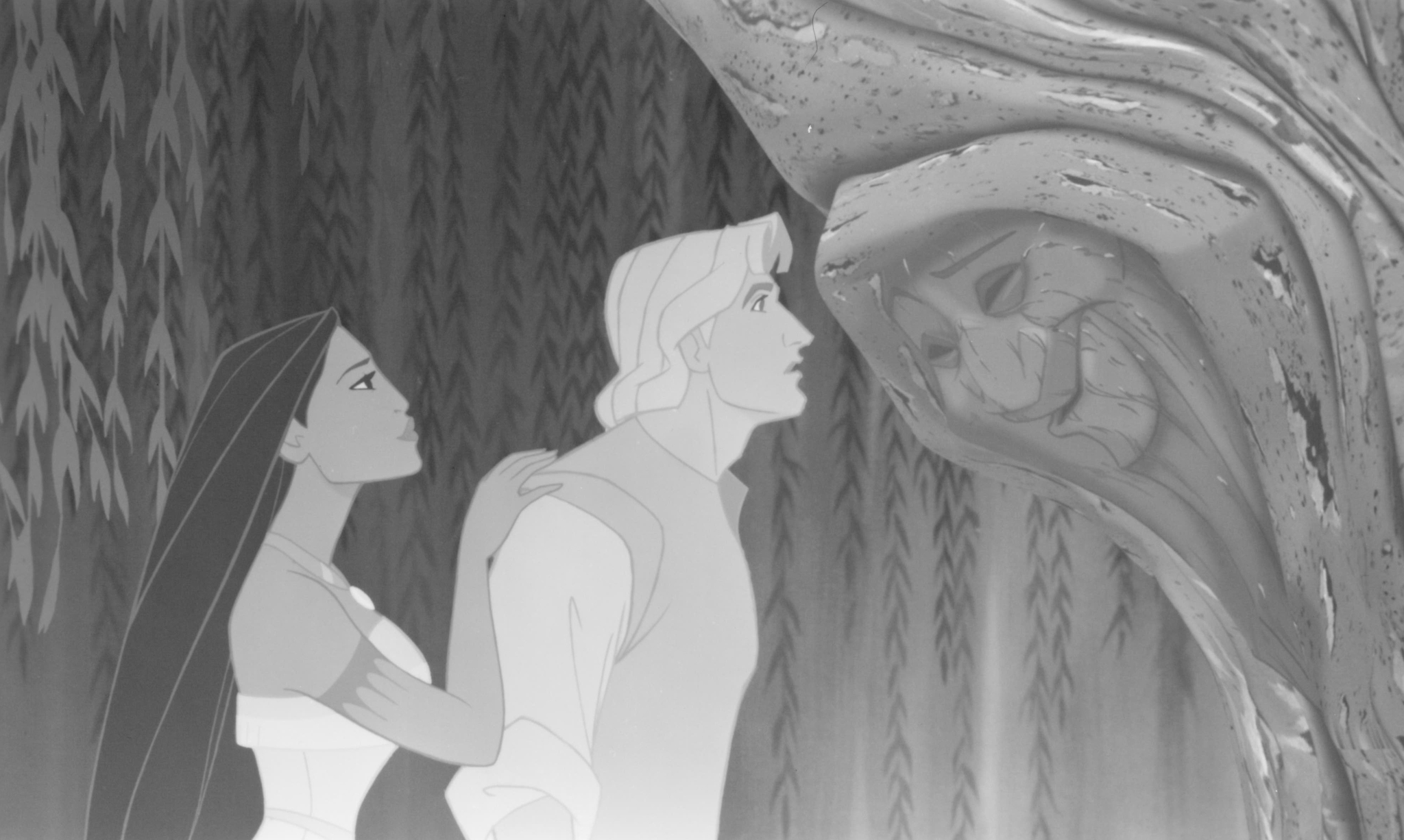 Still of Irene Bedard and Judy Kuhn in Pocahontas (1995)